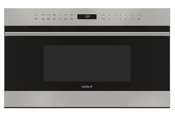 Drop down countertop top microwave